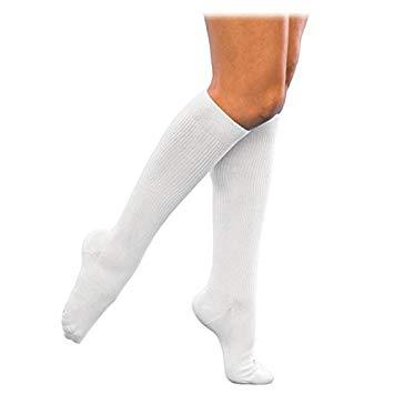 Image of Women's Maternity Knee-High Stockings, 15 - 20 mmHg, Closed Toe, Size B, White