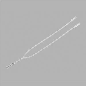 Image of Y-Type Connecting Tube with 2 Male Luer Locks and Drainage Bag Connector 14 Fr 30 cm